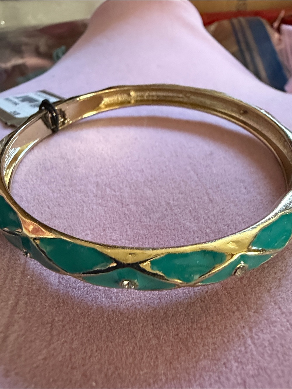 Sequin, Silver-Tone Lt. Blue Enamel Bracelet, 2.5” Dia, .25” Tall, (J0284)